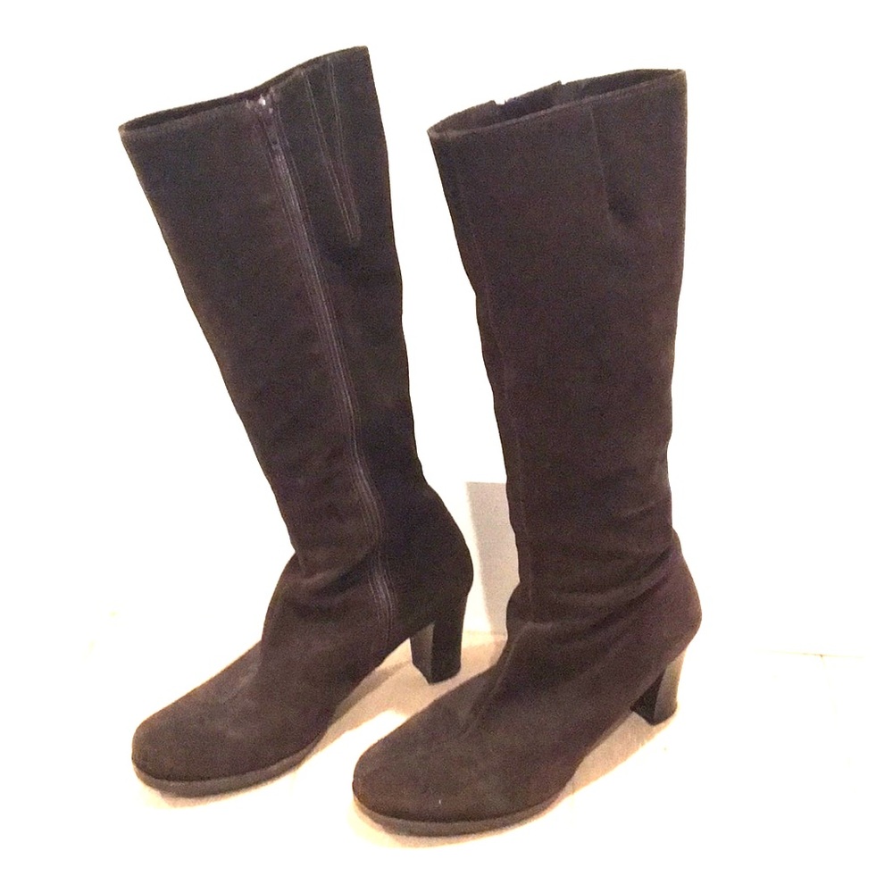 La Canadienne Kara brown suede heeled boots